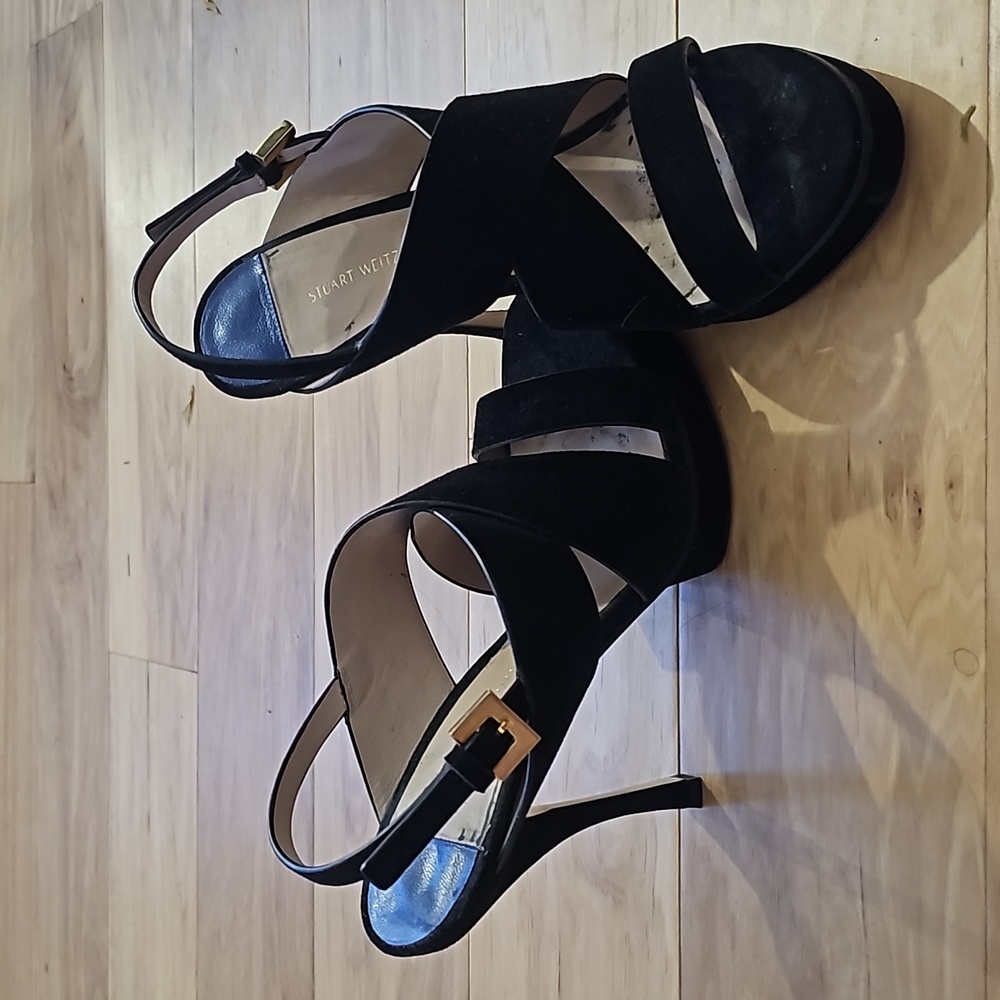 Black Suede Stuart Weitzman Platforms - image 1